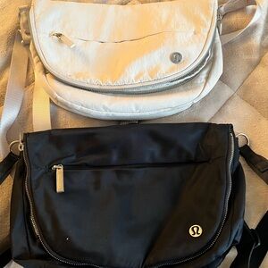 Lululemon White and Black Crossbody Bags